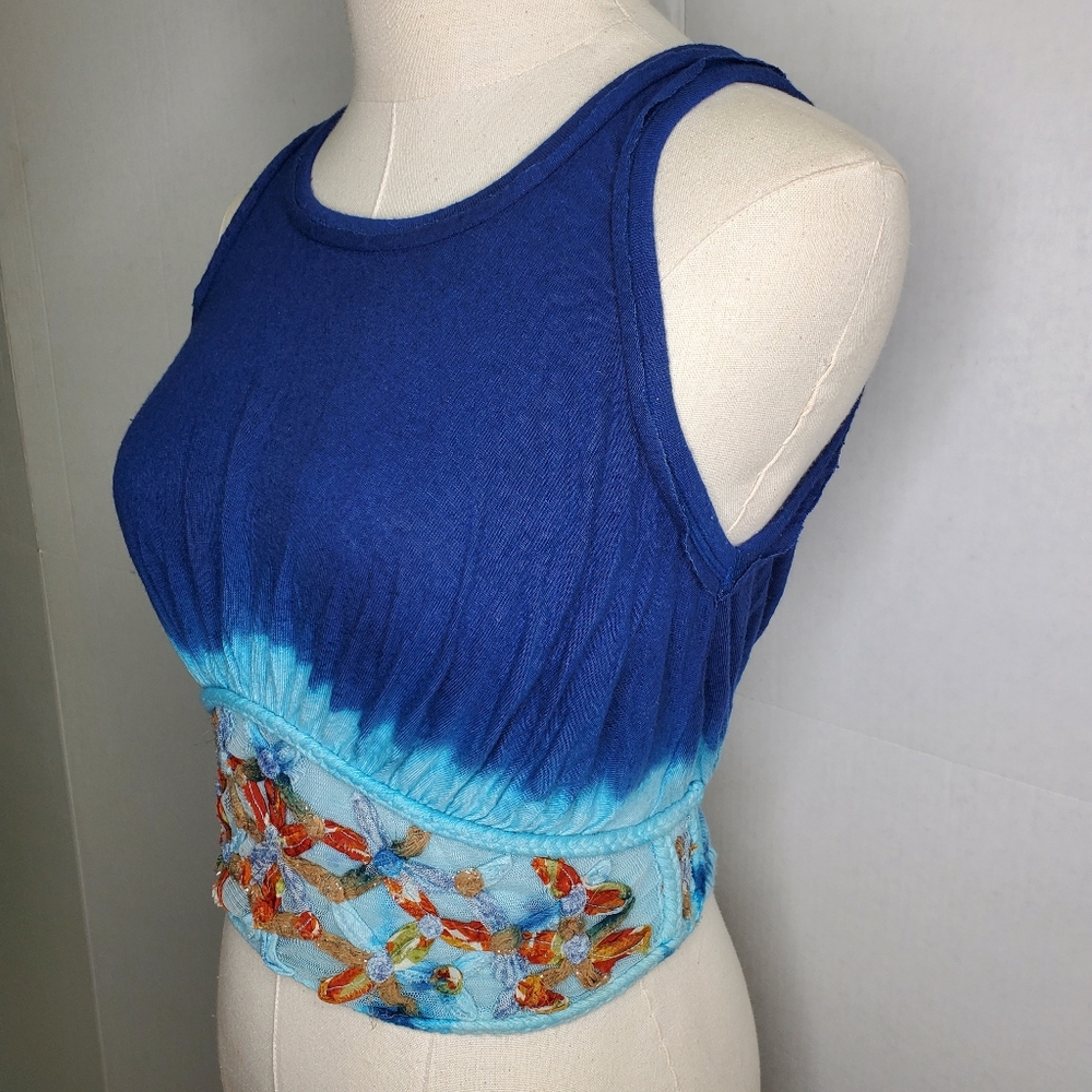 Free people floral ombre vintage top - Picture 7 of 8